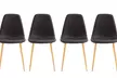 Lot de 4 chaises scandinaves en tissu et pieds en bois - Image 3