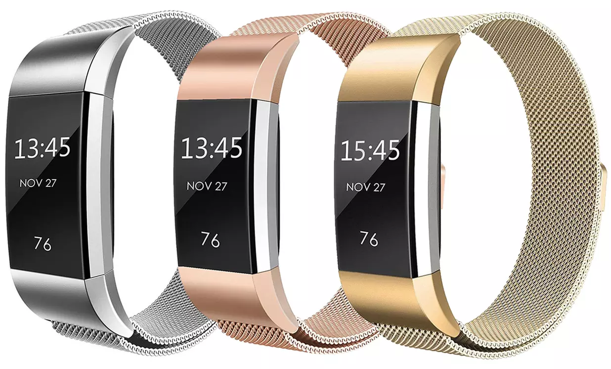Milanese Loop Mesh Replacement Band, Compatible with Fitbit Charge 2 - Primary Image