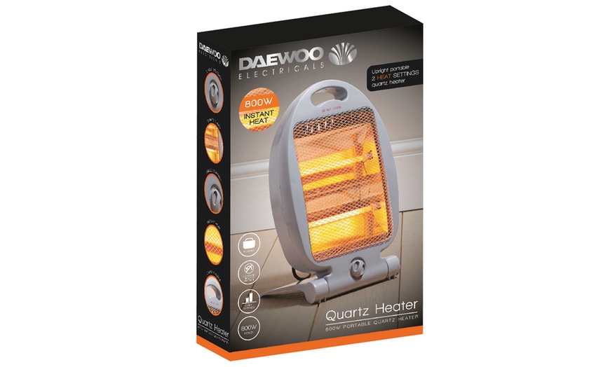 Image 2: Daewoo 800W Quartz Heater