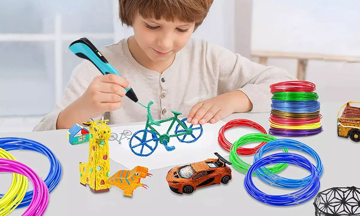 3D Printing Pen with 13 Filament Rolls