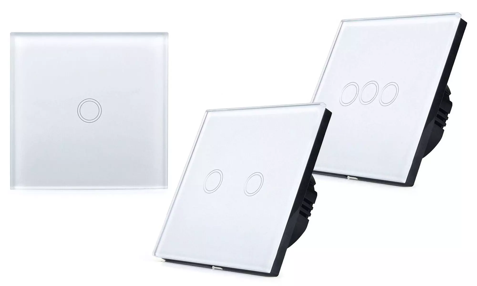 1, 2 ou 3 interrupteurs muraux intelligents Wi-Fi avec 1, 2 ou 3 boutons - Primary Image