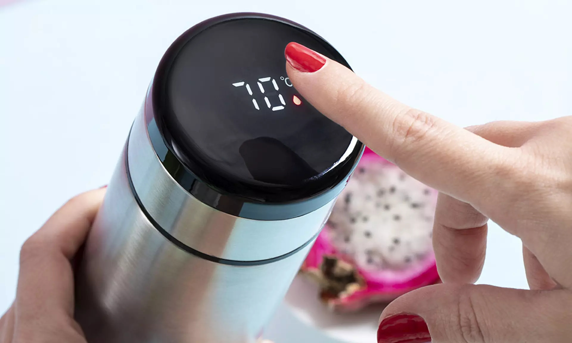 1 ou 2 thermos 420 ml en acier inoxydable avec indicateur de température tactile - Primary Image