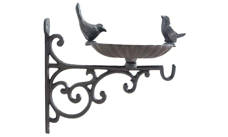 Image 2: Cast Iron Bird Bath Feeder


