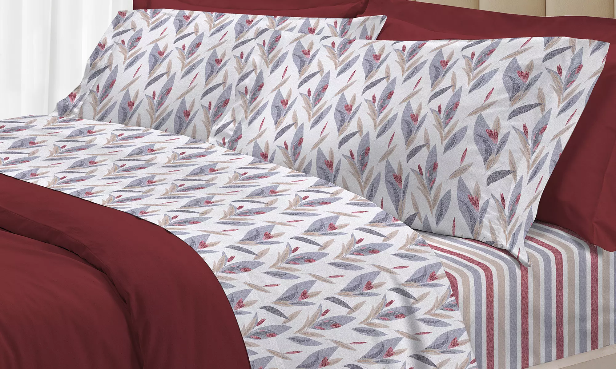 Completo di lenzuola in cotone Co. Ingros. Tex