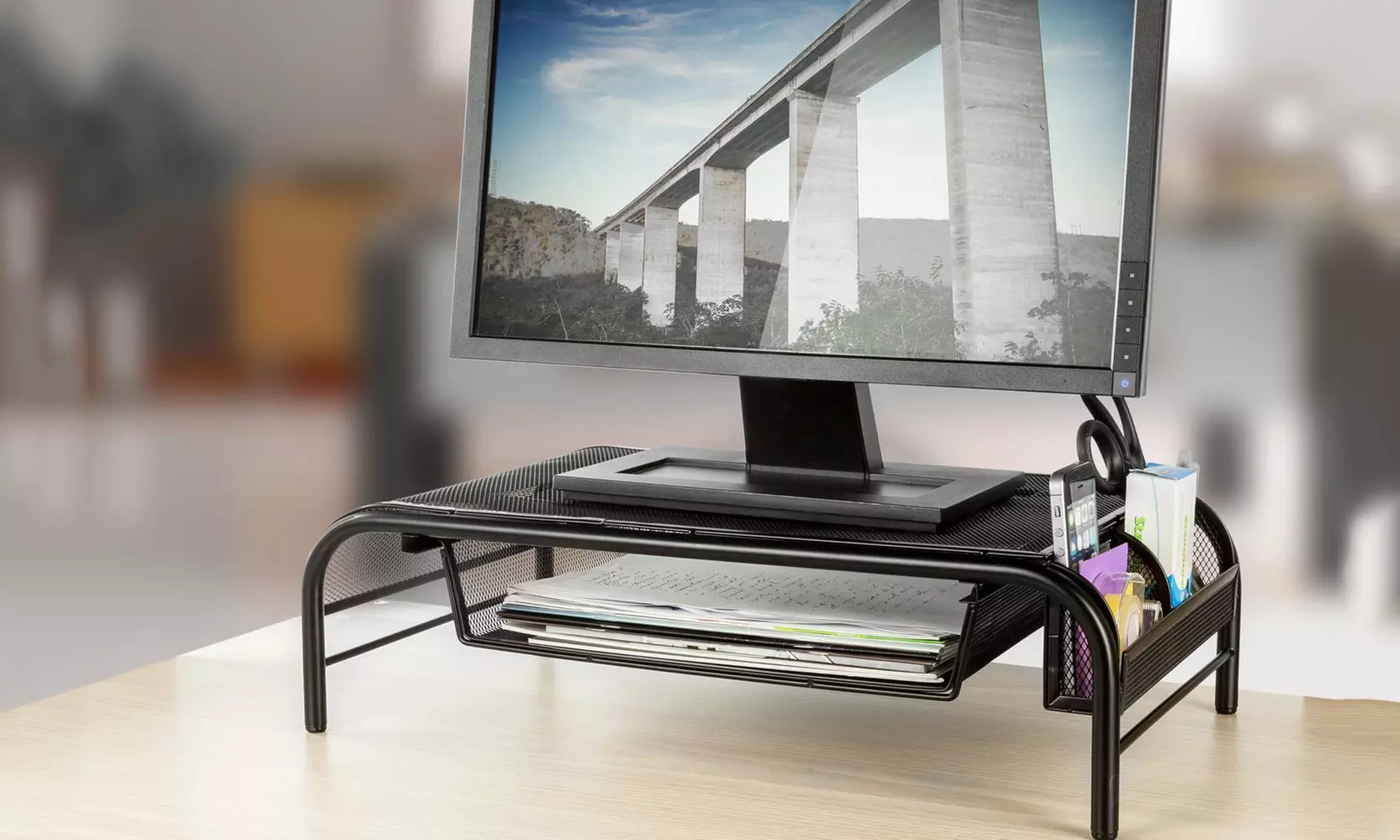 Mesh Metal Computer Riser (2-Pack) - Primary Image