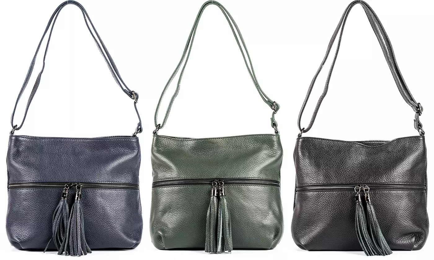 Sac bandoulière en cuir Carla Belotti, modèle Gina - Primary Image