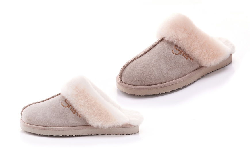 Image 35: Snow Paw Sheepskin Slippers