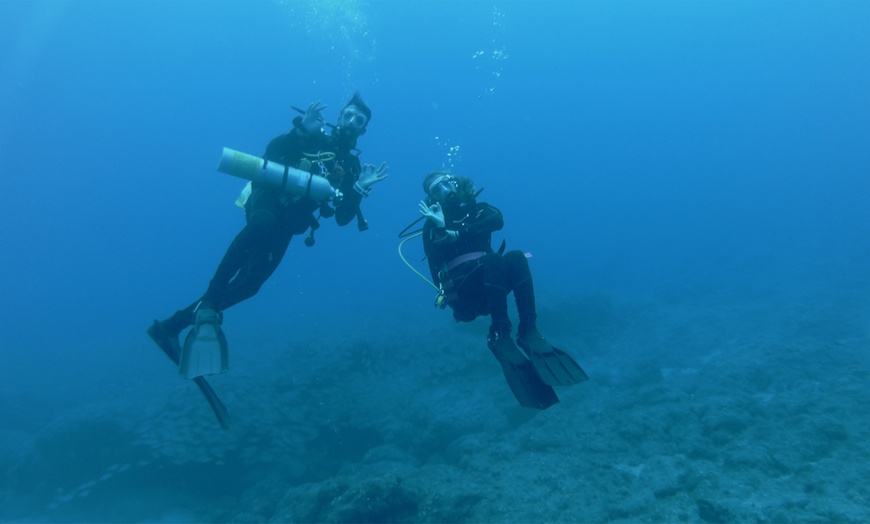 Image 1: Bautismo de buceo con fotografía en The Blue Jump Ecodiving