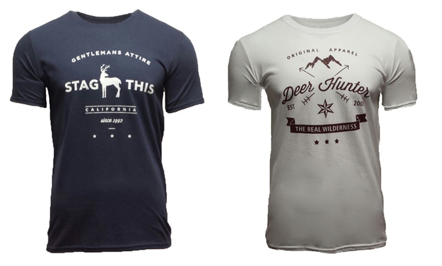 Image 7: Set van 2 T-shirts met print