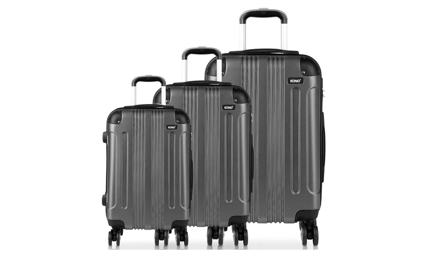 Image 8: 19/24/28 Inch Multi Texture ABS Hard Shell Suitcases
