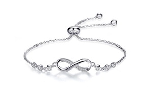 One or Two Crystal Infinity Friendship Bracelets