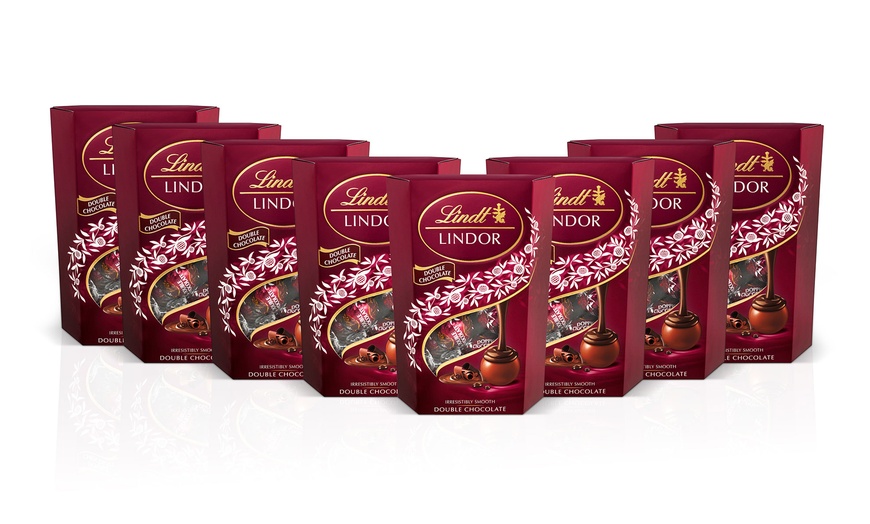 Image 2: Lindt LINDOR Double Chocolate Truffles 200g x 8 