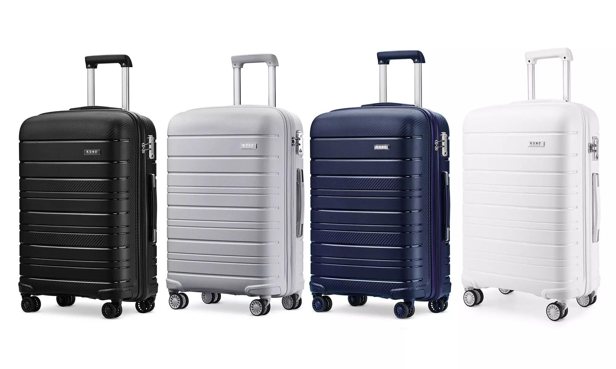 1- oder 3-teiliger KONO PP-Hartschalenkoffer mit TSA-Schloss - Primary Image