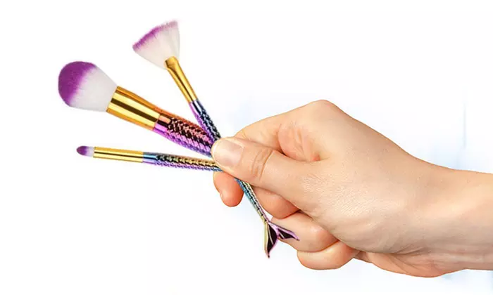 Mermaid Makeup Beauty Tool Brush Set (10-Piece) - Second Medium