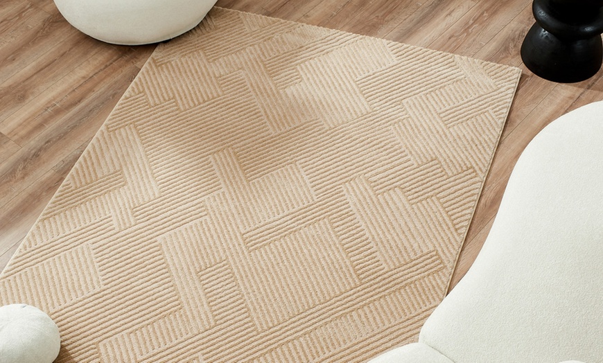 Image 14: Tapis de salon beige moderne 