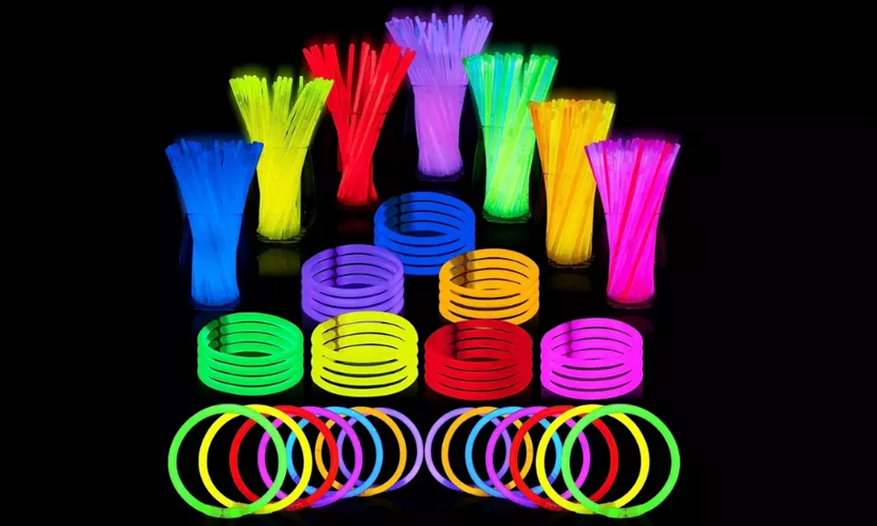 100 bâtons lumineux bracelets de couleurs différentes - Primary Image