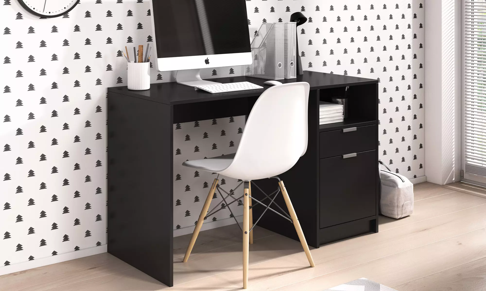 Bureau avec tiroirs LYN, livraison offerte - Second Medium