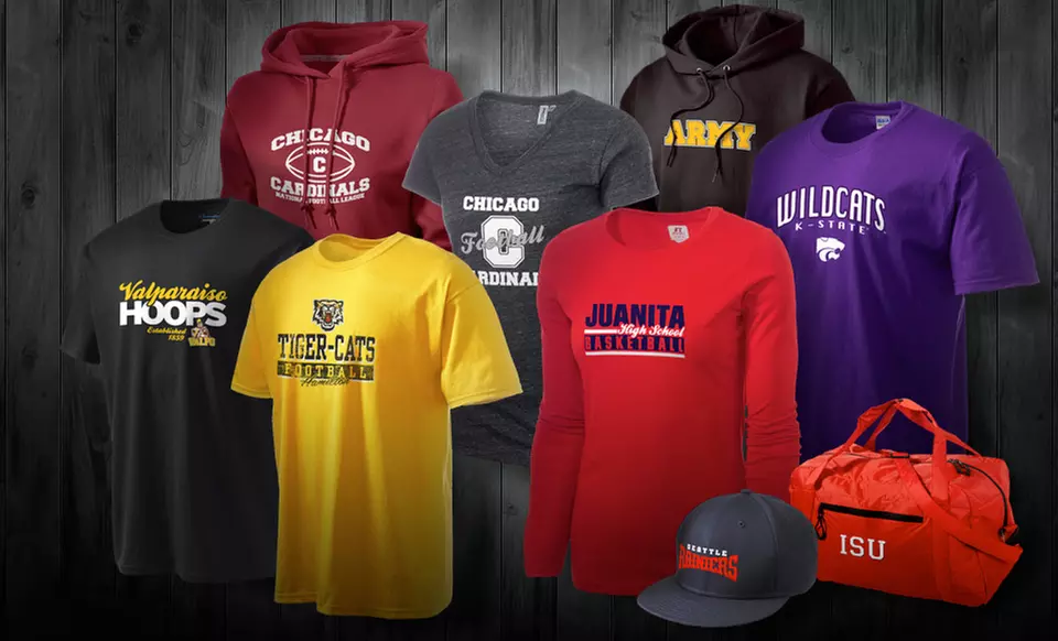 Fan Apparel from Prep Sportswear (Up to 53% Off). Three Options Available. - Primary Image