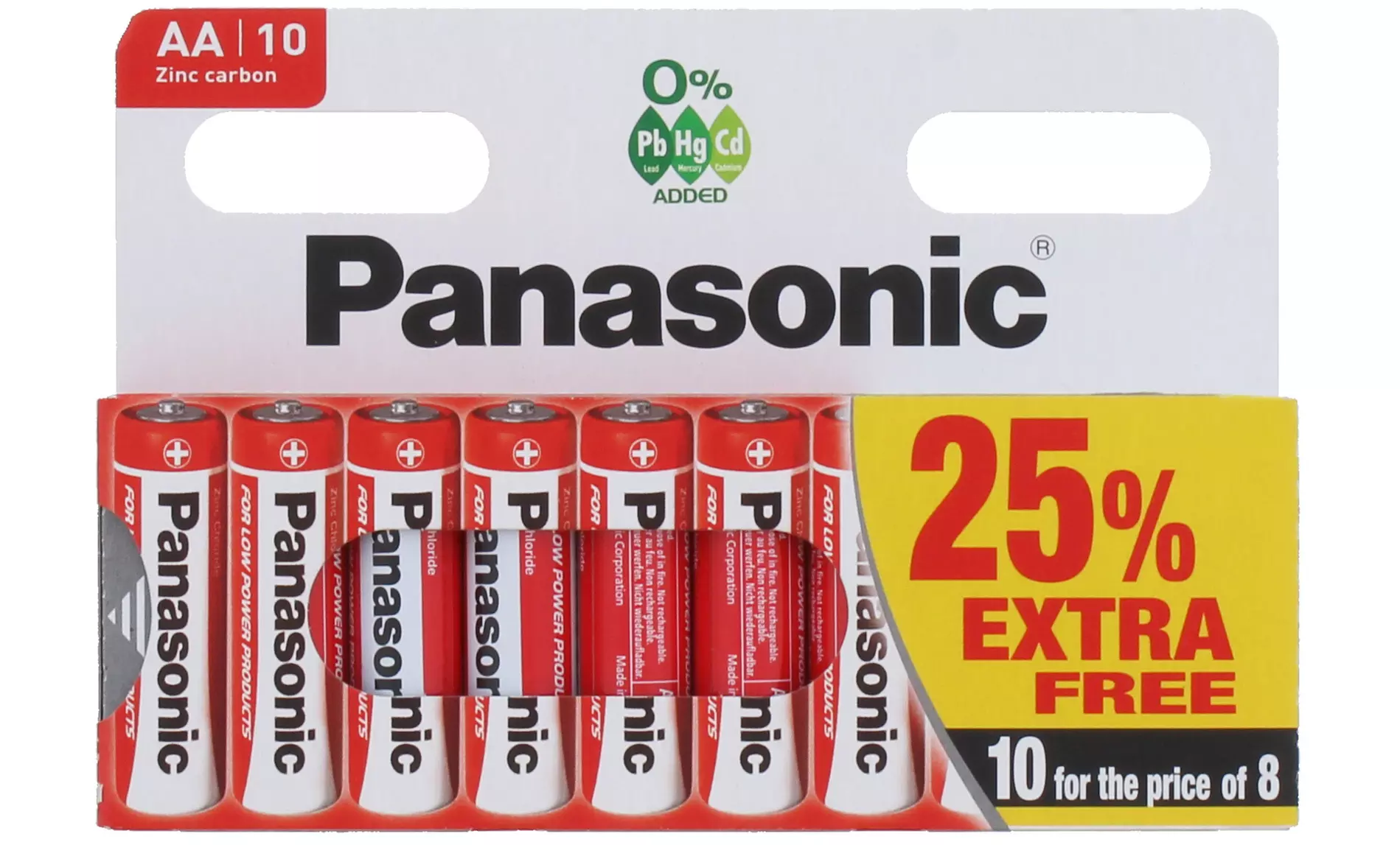 Lot de 10 paquets de 10 piles Panasonic, AA ou AAA - Primary Image