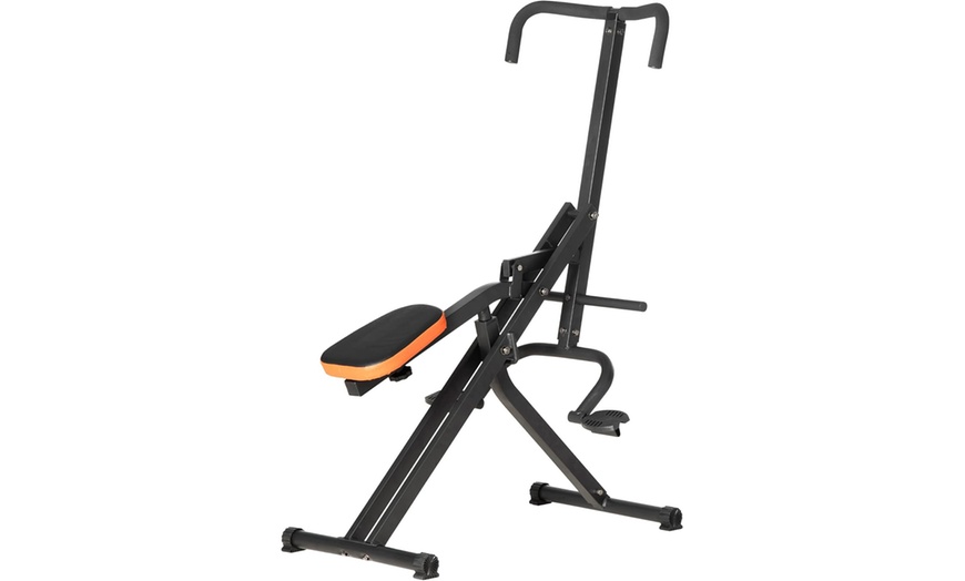 Image 2: HomCom Total Crunch and Squat Exercise Machine
