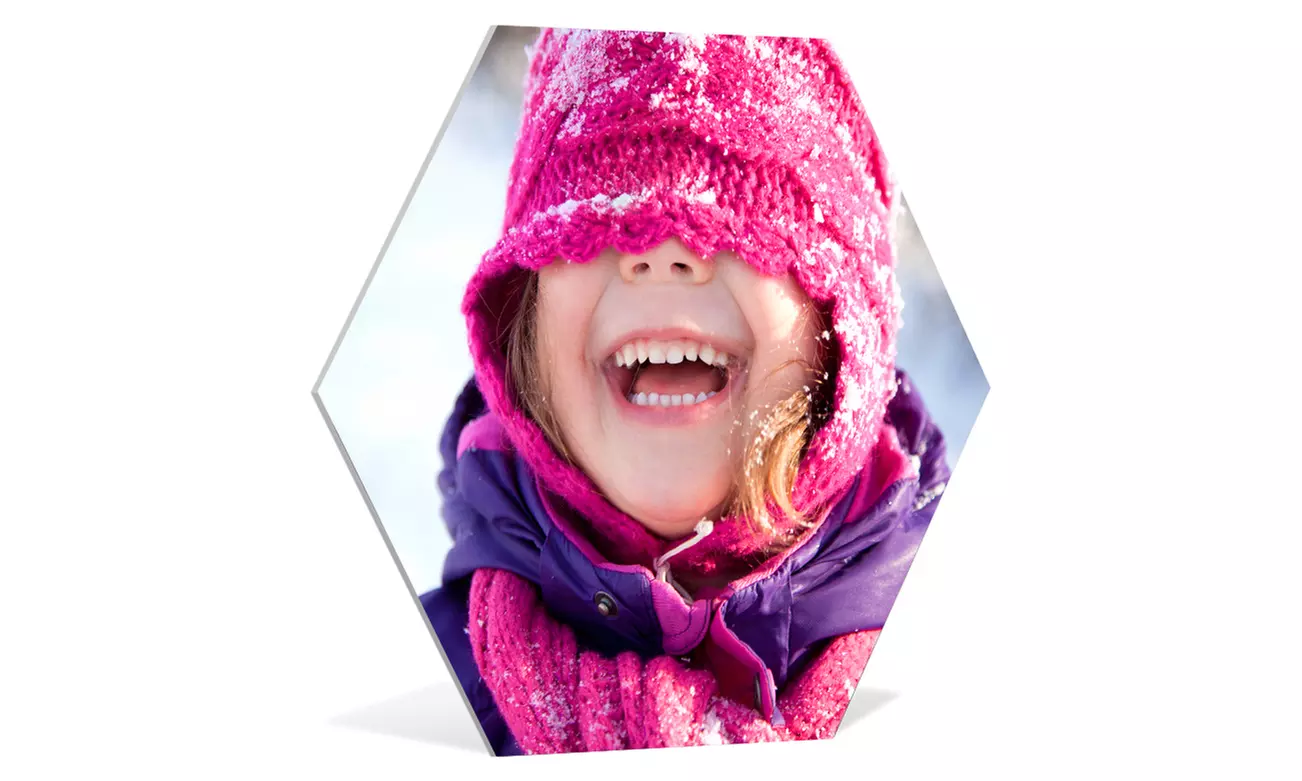 Personalisierbare Hexagon-Fotos als Set in verschiedenen Größen