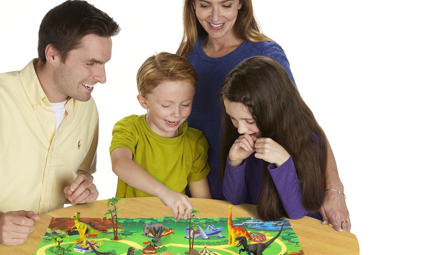 Image 3: SOKA Dinosaur Toy Set with Activity Play Mat