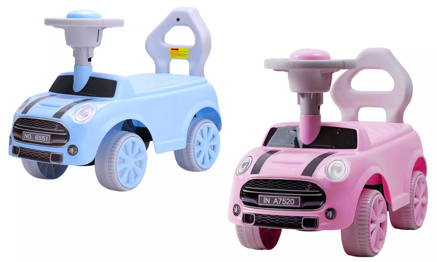 Porteur voiture musical pour bébé couleur pastel - Primary Image