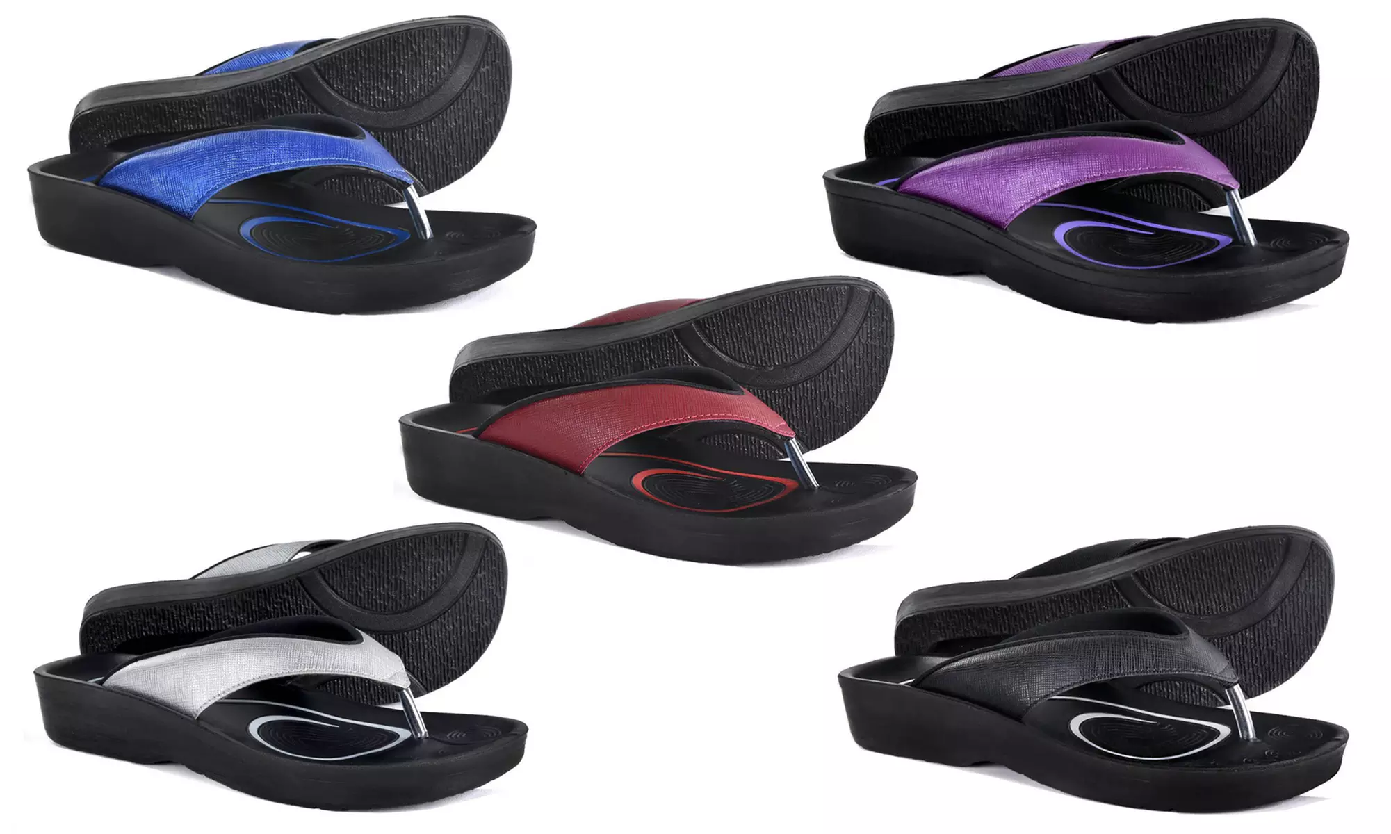 Aerothotic by Aerosoft Women's Comfortable Glossy Thong Sandals - Primary Image