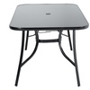 Image 24: Black Tempered Glass Coffee Table with Umbrella Hole 