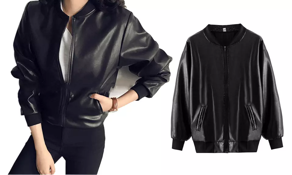 Blouson femme en similicuir - Primary Image