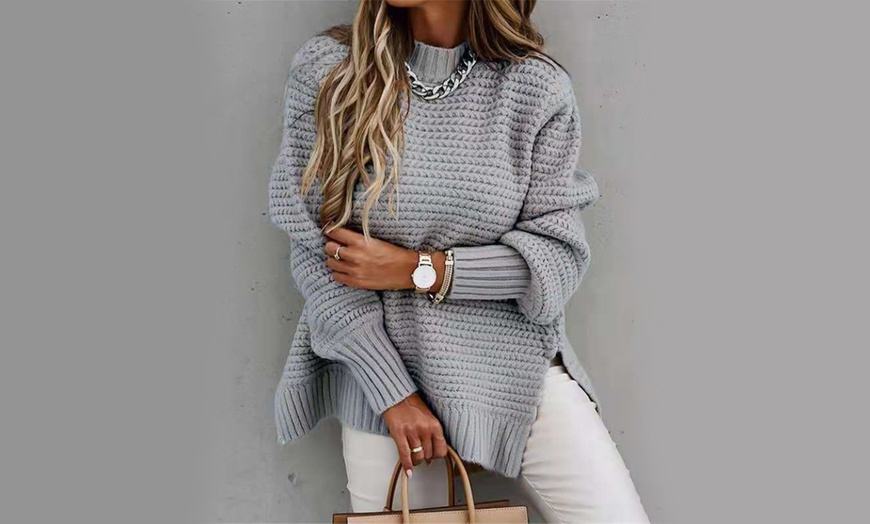 Image 4: Women's Loose Knit Sweater