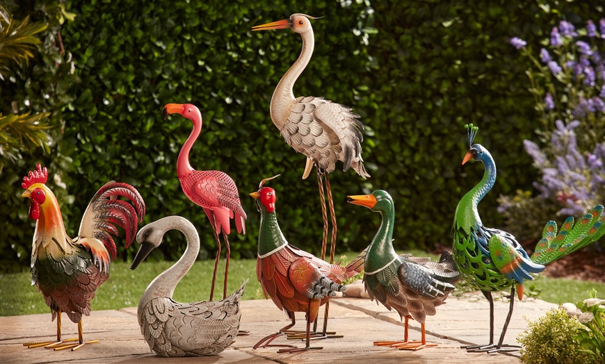 Image 1: Metal Garden Animal Ornaments - Choice of 6 Designs