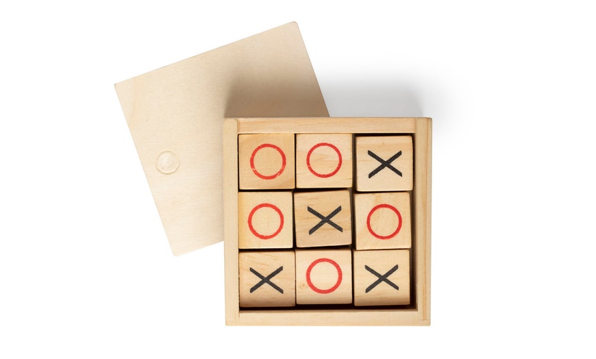 Image 8: Wooden Noughts and Crosses Set