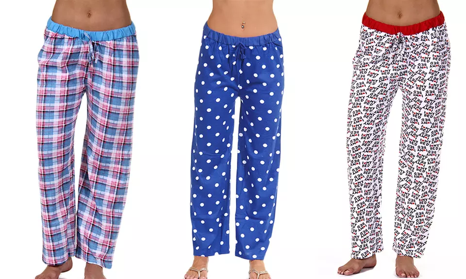 Love 2 Sleep Women's Printed Pajama Pants (3-Pack) - Second Medium