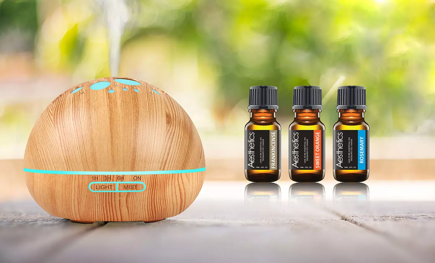 Aesthetics Aromatherapy Diffuser and Essential Oil Set (9-Piece) - Primary Image