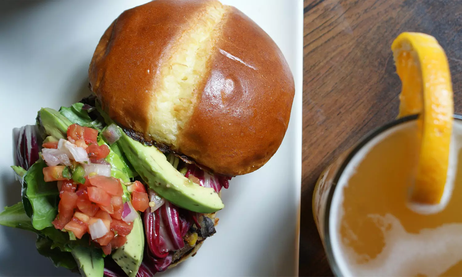 Burger with Malt Beverage