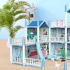 Image 10: 3D DIY Dollhouse Playset with Furniture and Figures for Kids