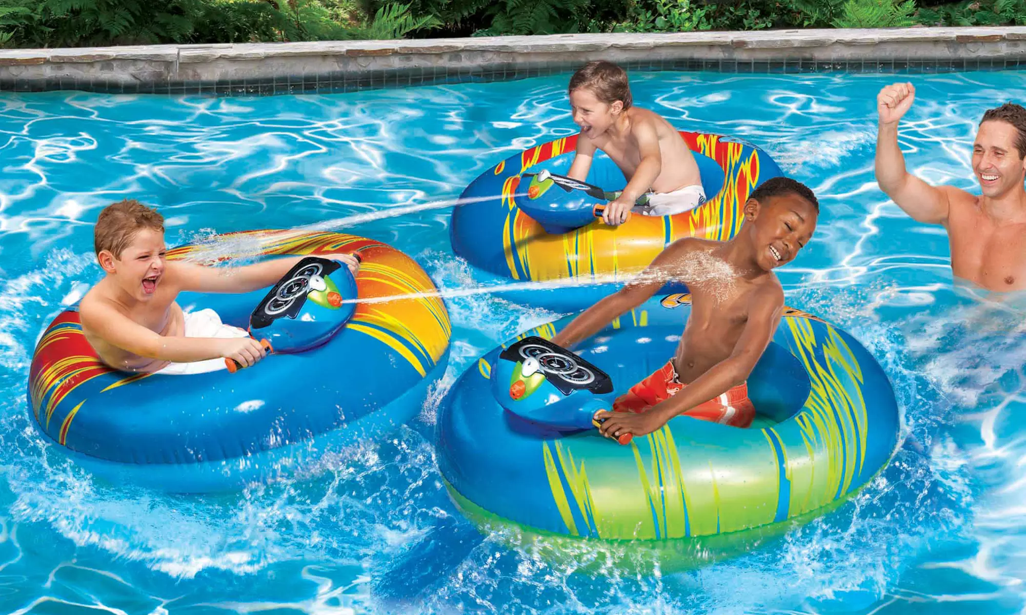 Banzai Inflatable Motorized Bumper Boat - Primary Image