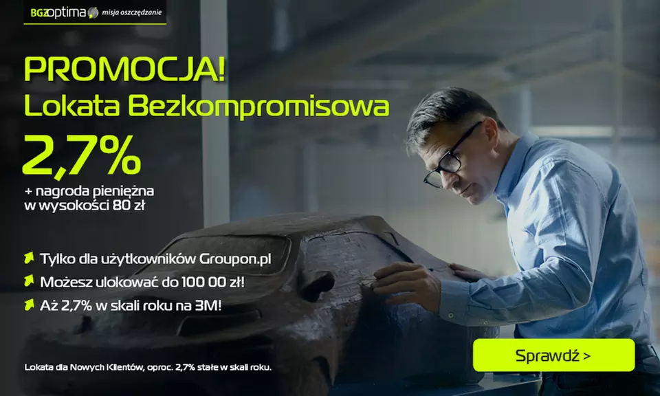 5 zł za groupon upoważniający do udziału w promocji „Bezkompromisowy Bonus” i otrzymania nagrody w wysokości 80 zł - Primary Image