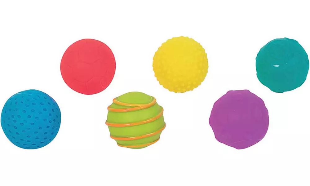 6 balles texturées pour bébé Multi-color - Primary Image