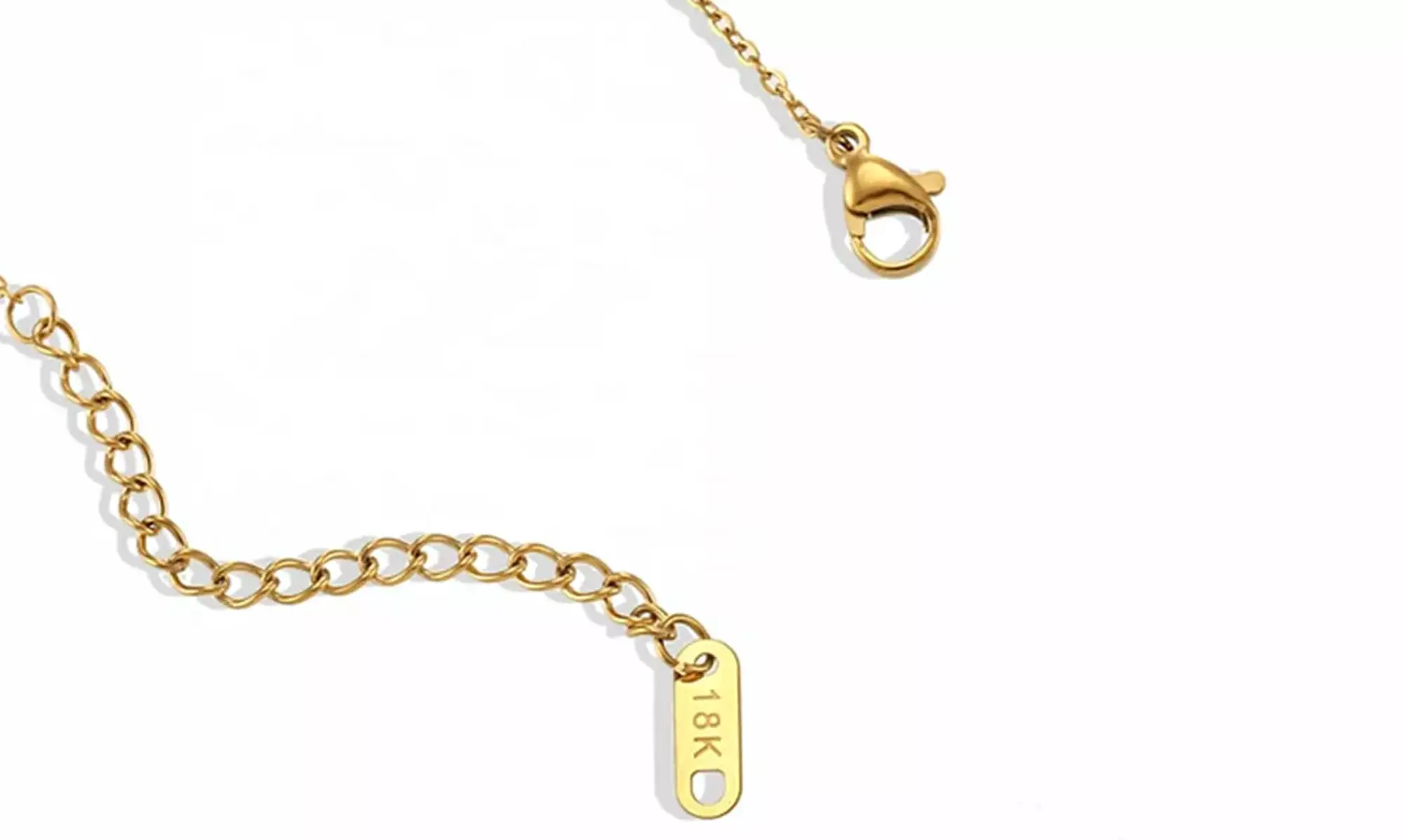 Vergulde ketting met parelmoeren maanhanger