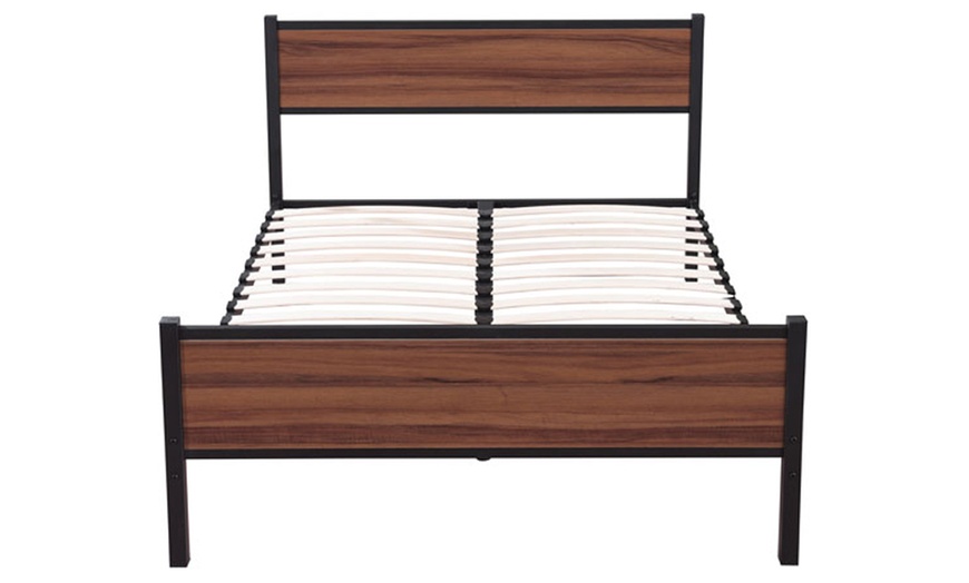 Image 9: Lit style industriel Texas, matelas en option, Sampur