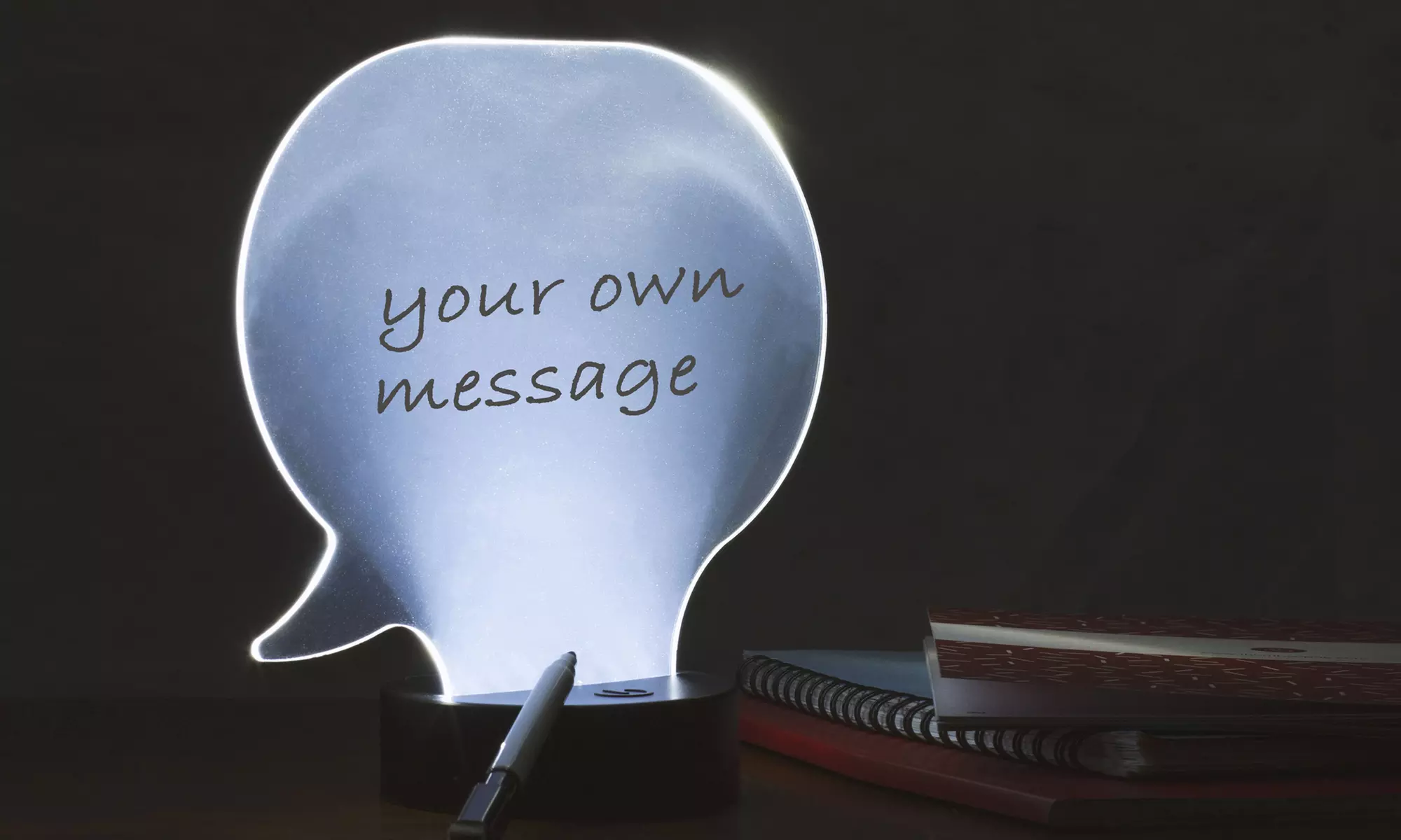 1 ou 2 lampes à message transparentes Speech Bubble Memo Lamp - Primary Image