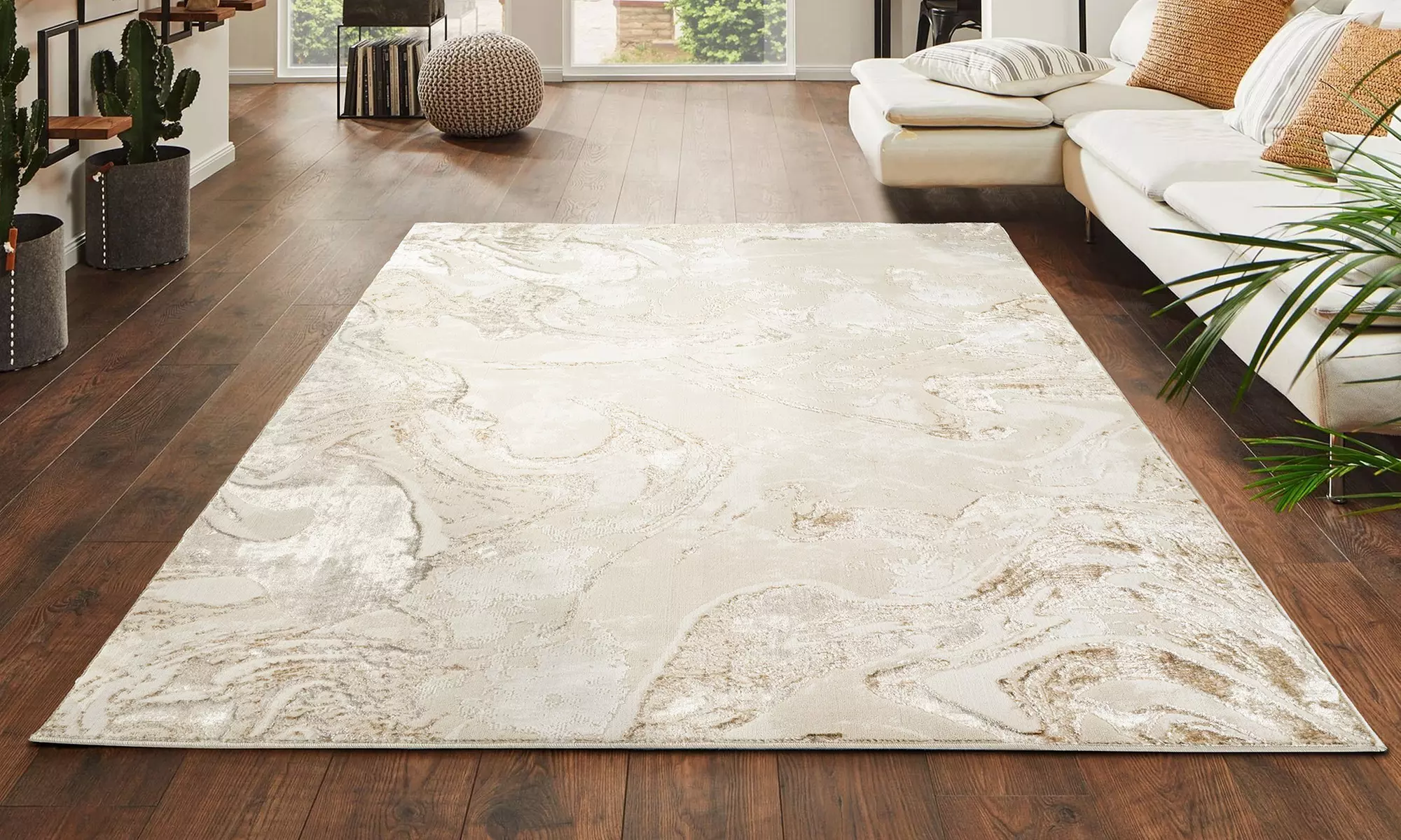 Modern Abstract Emperor Contemporary Thick Rug