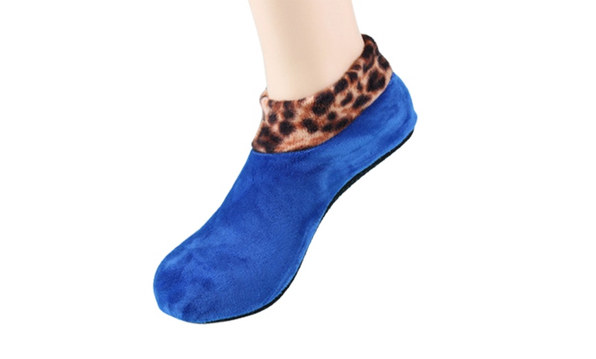 Image 12: Women's Non-Slip Fleece Thermal Socks