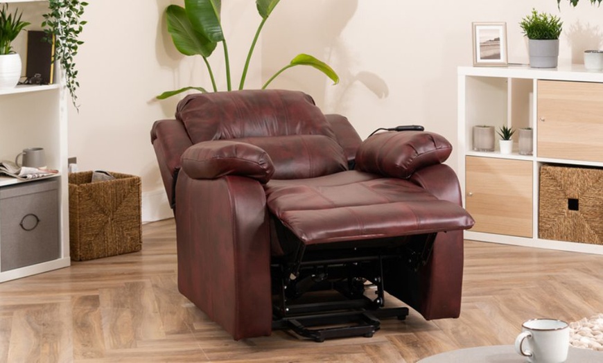 Image 12: Montevite Dual Motor Riser Recliner with Massage and Heat