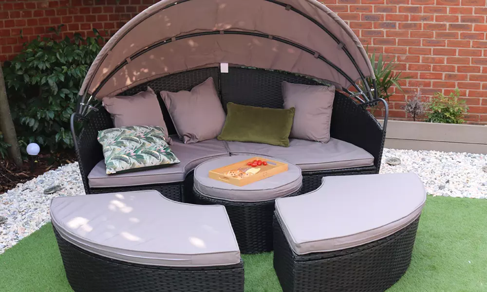 5 Piece Modular Sun Lounger Island - Primary Image