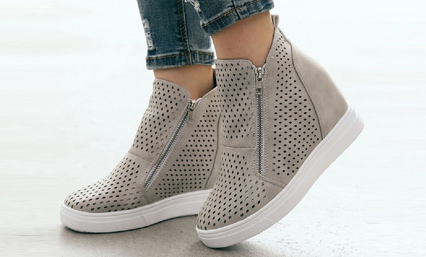 Image 9: Sneakers mit Keilabsatz für Damen