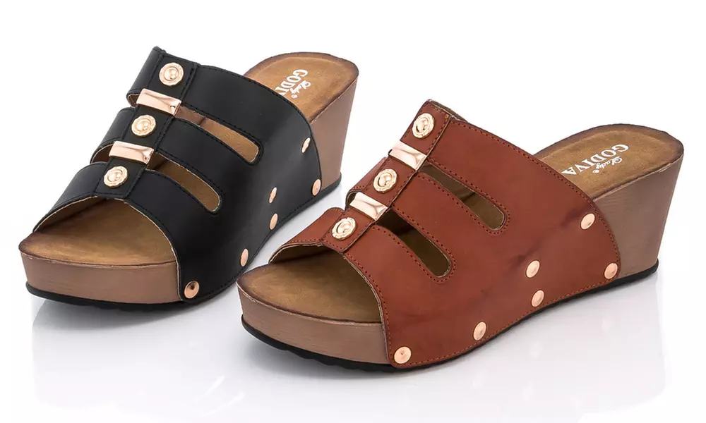 Lady Godiva Women's Strappy Wedge Sandals - Primary Image