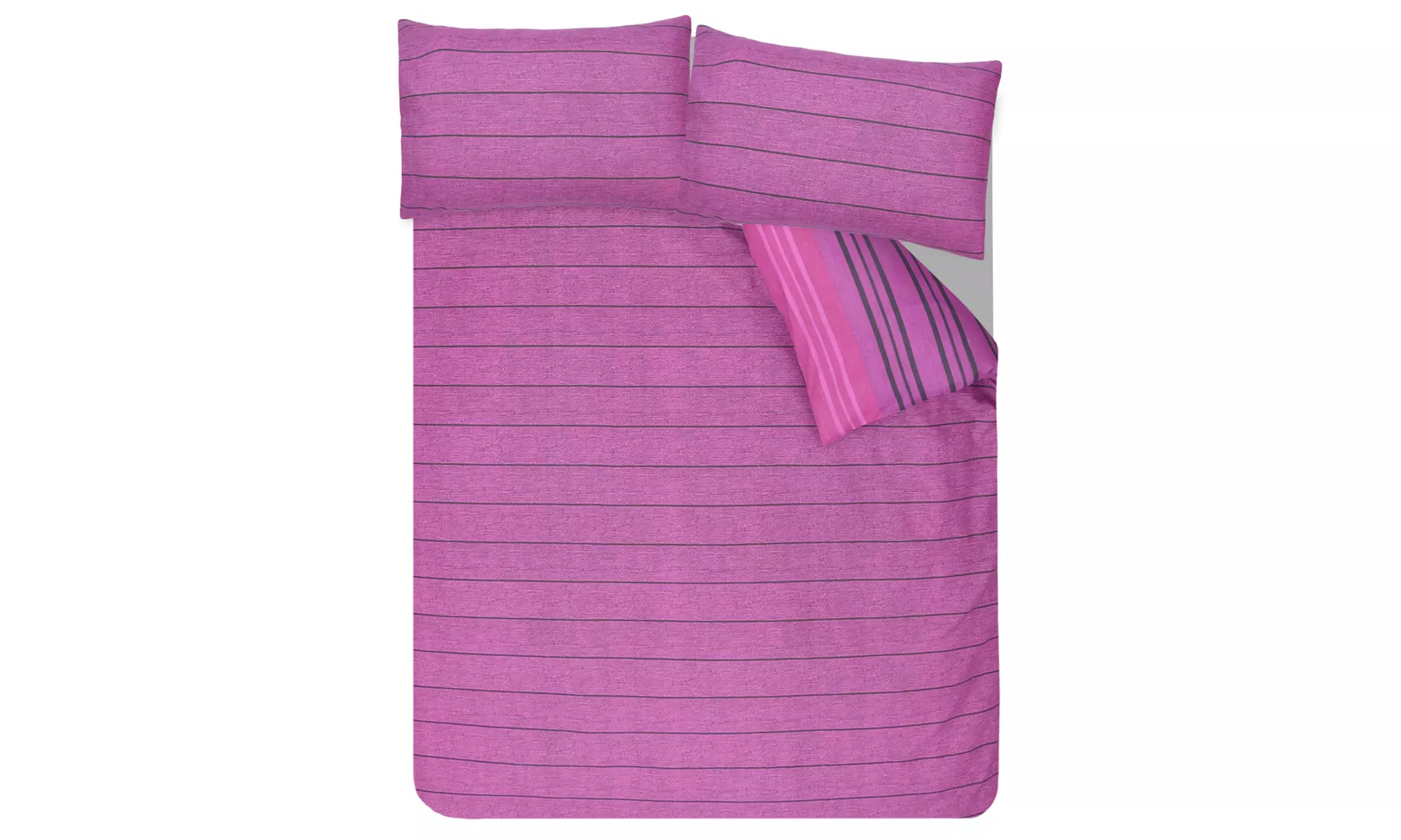 Smart Living Reversible Textured Stripe Duvet Set